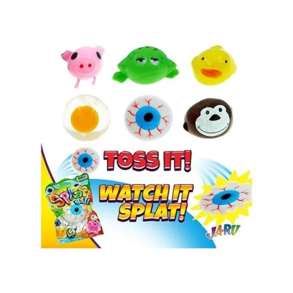 SPLAT Ball pegajosa y elástica paquete de 6 surtidos por_4