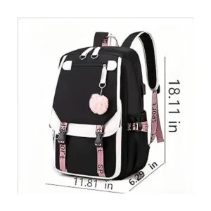 Mochila para niñas mochila ligera casual USB bolsa_2