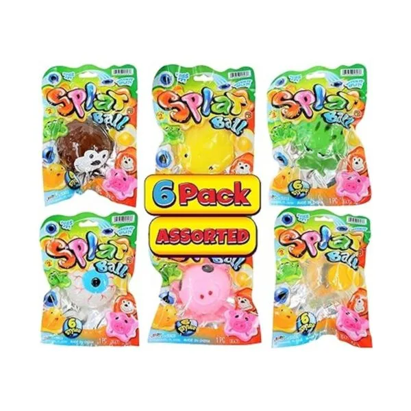 SPLAT Ball pegajosa y elástica paquete de 6 surtidos por_3