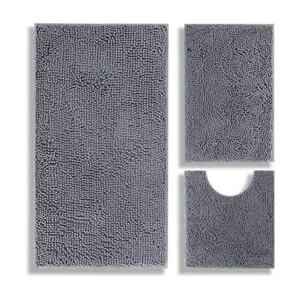 Alfombras de baño de felpilla de lujo 3 piezas extra_1