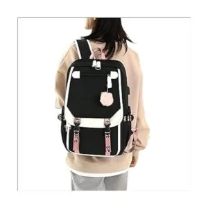 Mochila para niñas mochila ligera casual USB bolsa_7