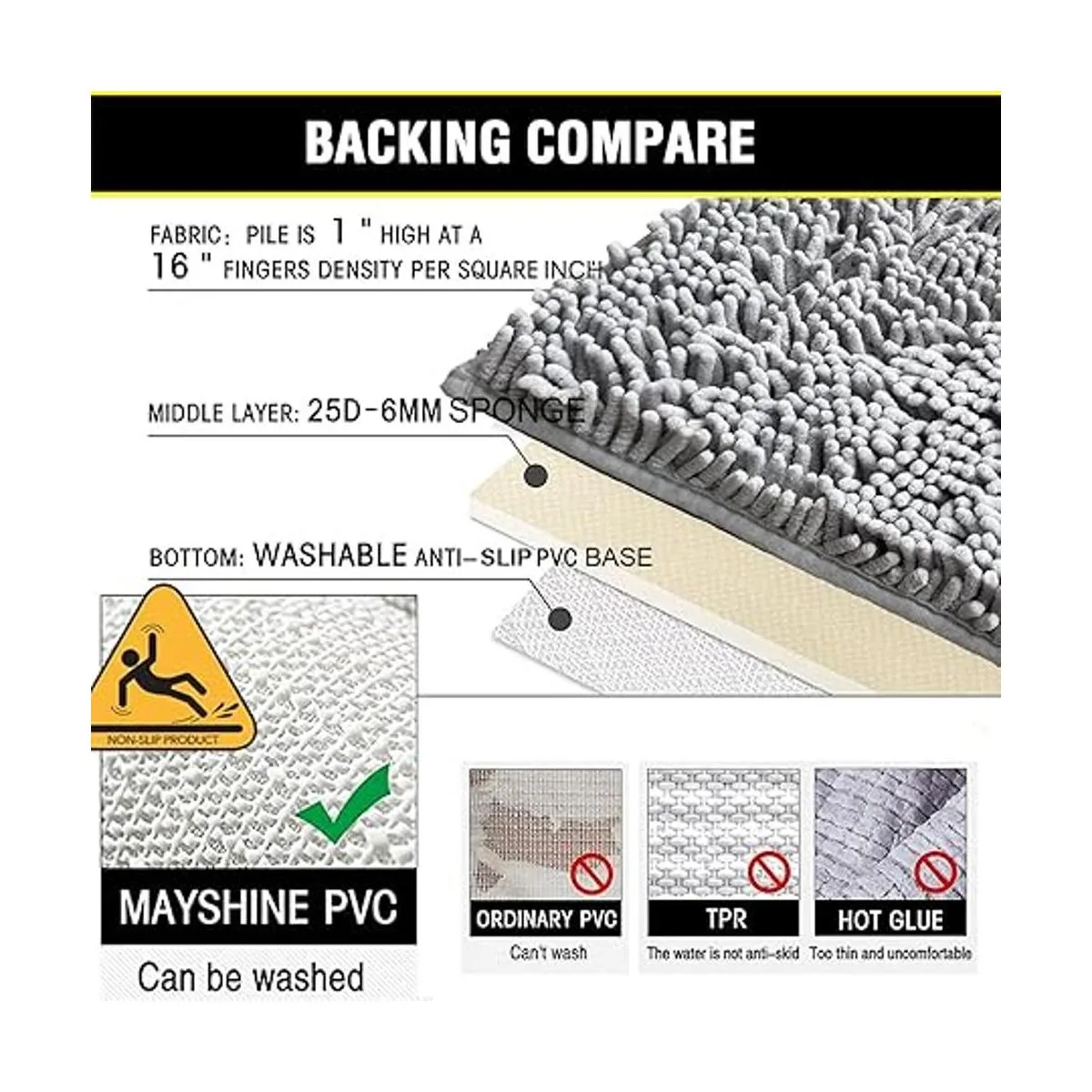 Alfombras de baño de felpilla de lujo 3 piezas extra_3