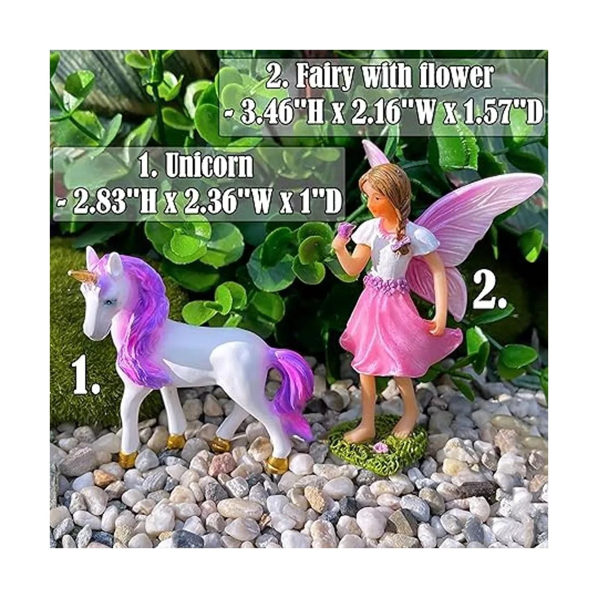 Mood Lab Fairy Garden Juego de 2 piezas de hadas con_2