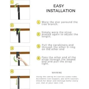 Correa colgante para árbol Correas de columpio de 4.9 ft_7