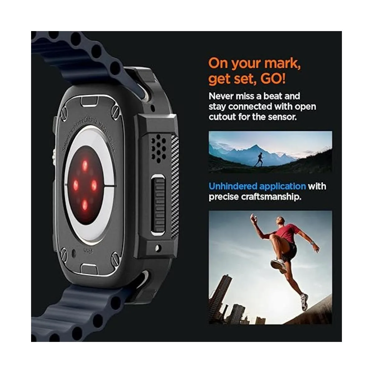 Spigen Rugged Armor Funda diseñada para Apple Watch Ultra_5