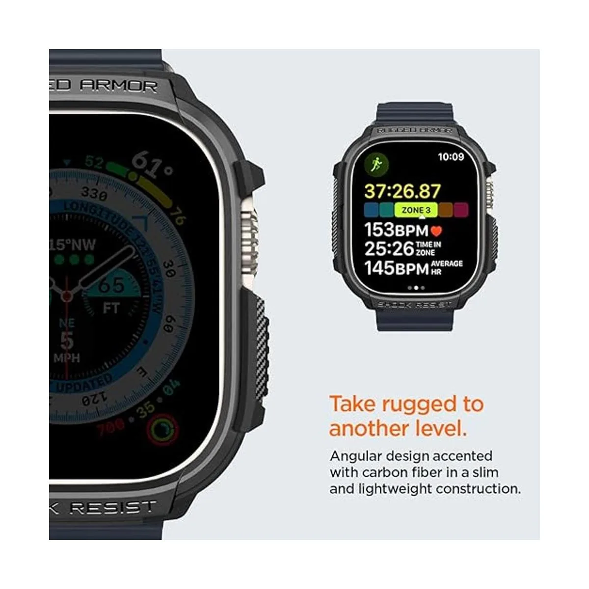 Spigen Rugged Armor Funda diseñada para Apple Watch Ultra_3