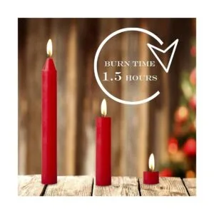 NORDICO Candlelights 100 velas rojas para árbol de_3