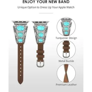 Minyee Compatible con Apple Watch Band de 1.496 pulgadas_2