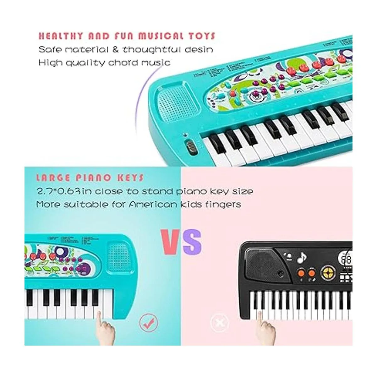 Raimy Teclado de piano para niños 32 teclas piano_2