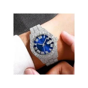 Reloj de pulsera para hombre con números romanos y esfera_2