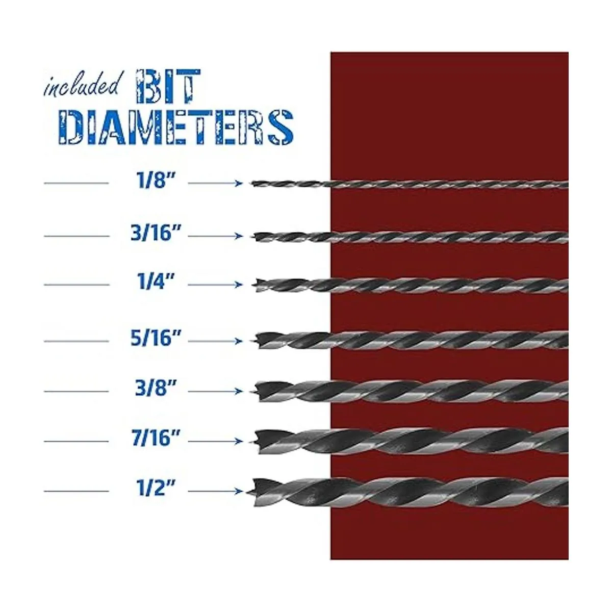 Juego de brocas extra largas de 12 pulgadas 7 piezas_6
