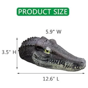 memeyou Señuelo flotante de cabeza de cocodrilo falso para_7