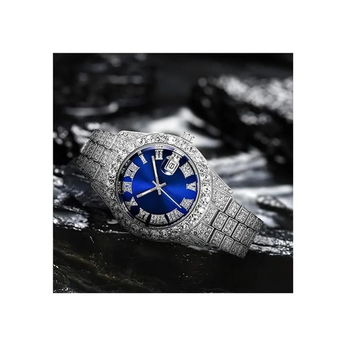 Reloj de pulsera para hombre con números romanos y esfera_3