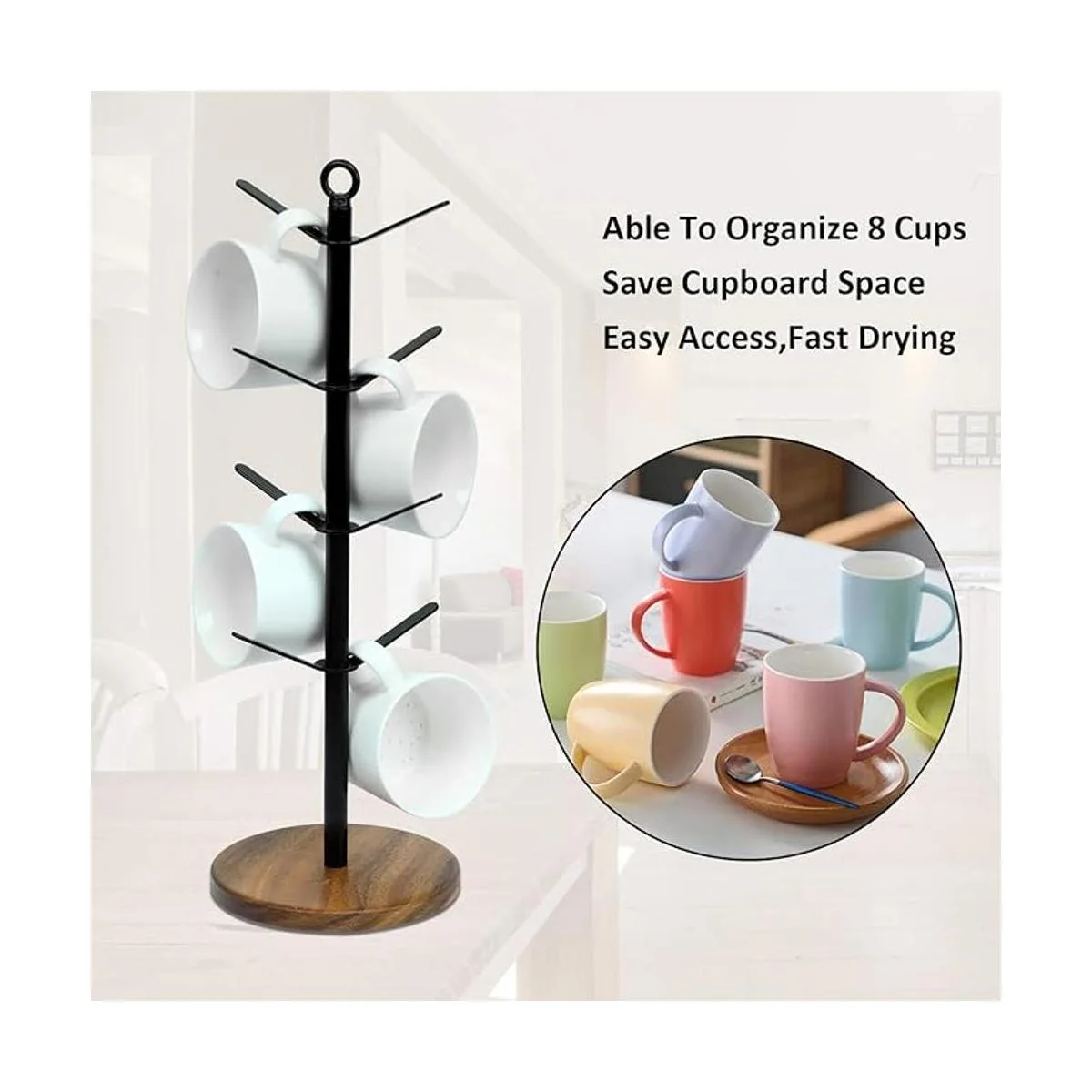 simesove Soporte de almacenamiento de secado para tazas de_5