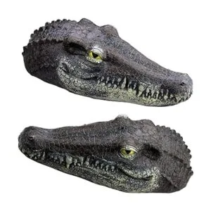 memeyou Señuelo flotante de cabeza de cocodrilo falso para_2