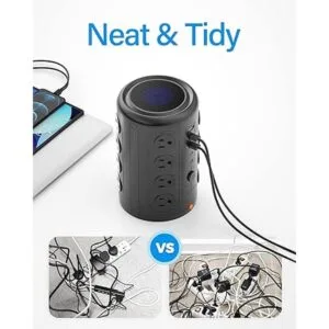 TenTrend Torre de regleta de alimentación con 16 tomas de_5