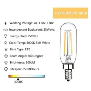 Bombilla de candelabro E12 de 25 W T6 LED regulable de_2
