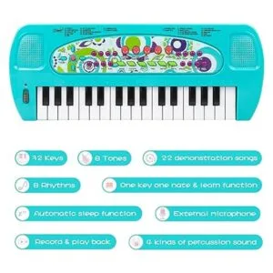Raimy Teclado de piano para niños 32 teclas piano_3