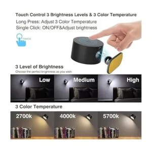 AKSDA Apliques de pared LED con pilas luces inalámbricas_2