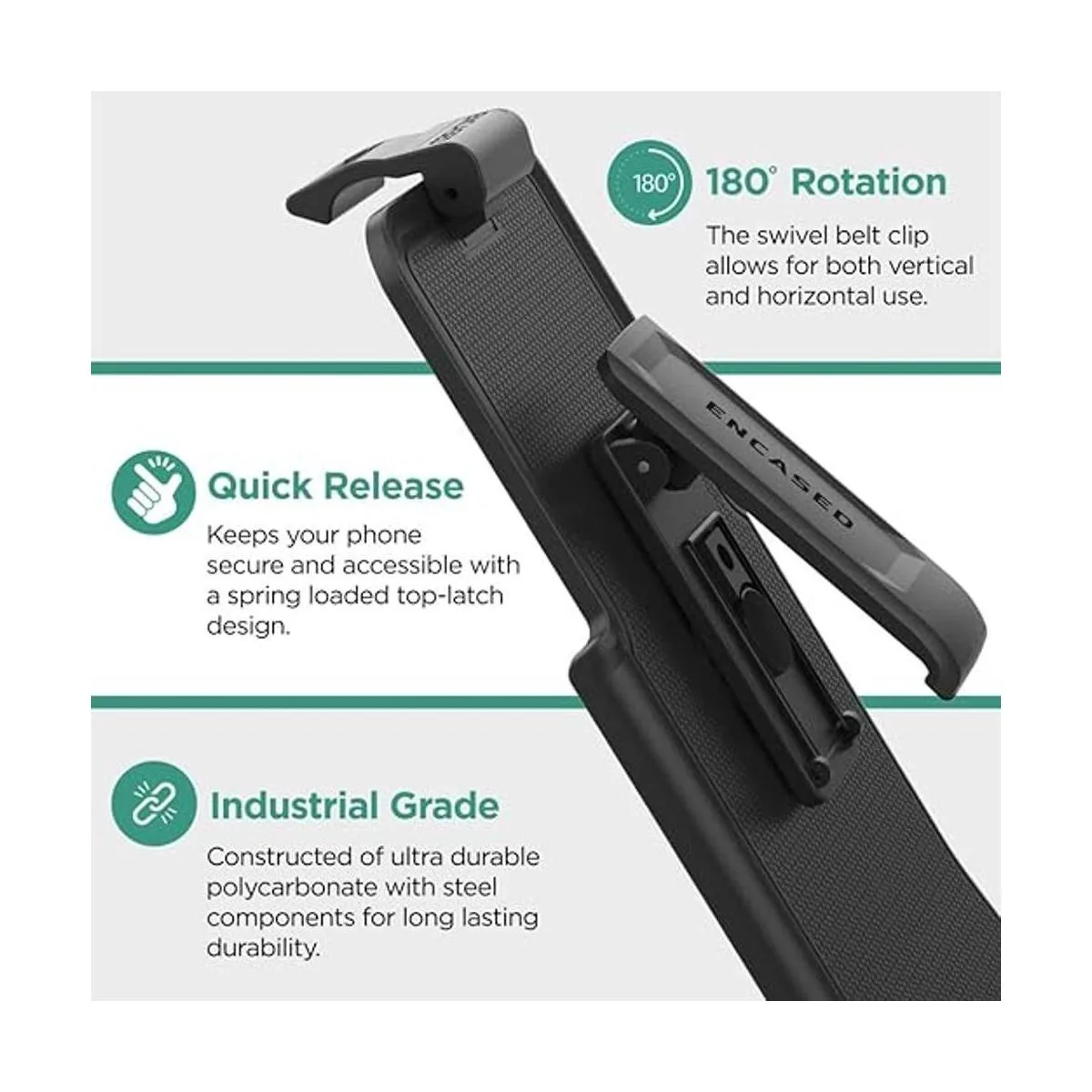 Encased Funda para cinturón para iPhone SE con clip de_5