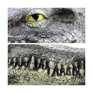 memeyou Señuelo flotante de cabeza de cocodrilo falso para_4