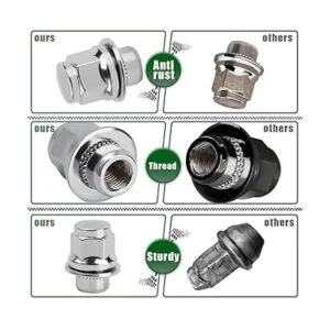 Tuercas de lengeta M12x1.5 cromadas 20 tuercas de_6