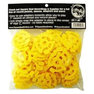 100 adaptadores de disco de plástico amarillo plano_2