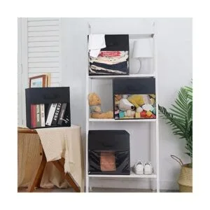 DOMEraax Cubo de almacenamiento de 4 cubos con ventana_4