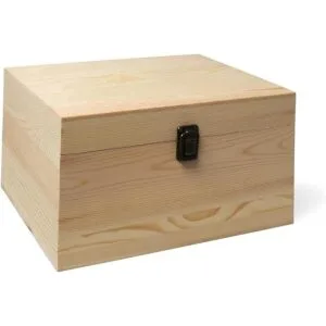 Paquete de 1 caja grande de madera sin terminar de 10.8 x_1