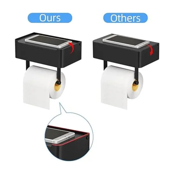 JUYSON Soporte de papel higiénico con estante dispensador_5