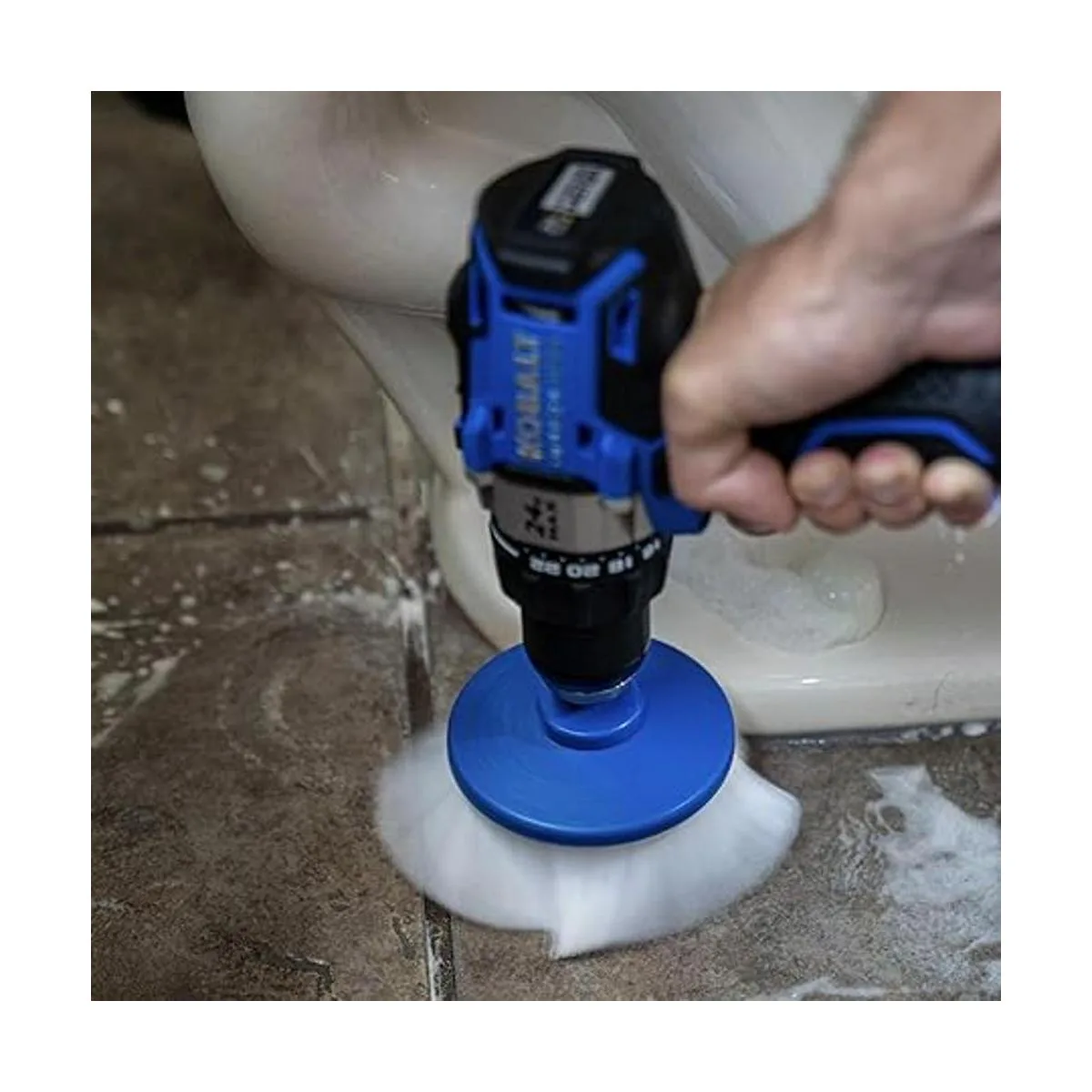 RotoScrub Almohadillas de limpieza de baño cepillo de_4