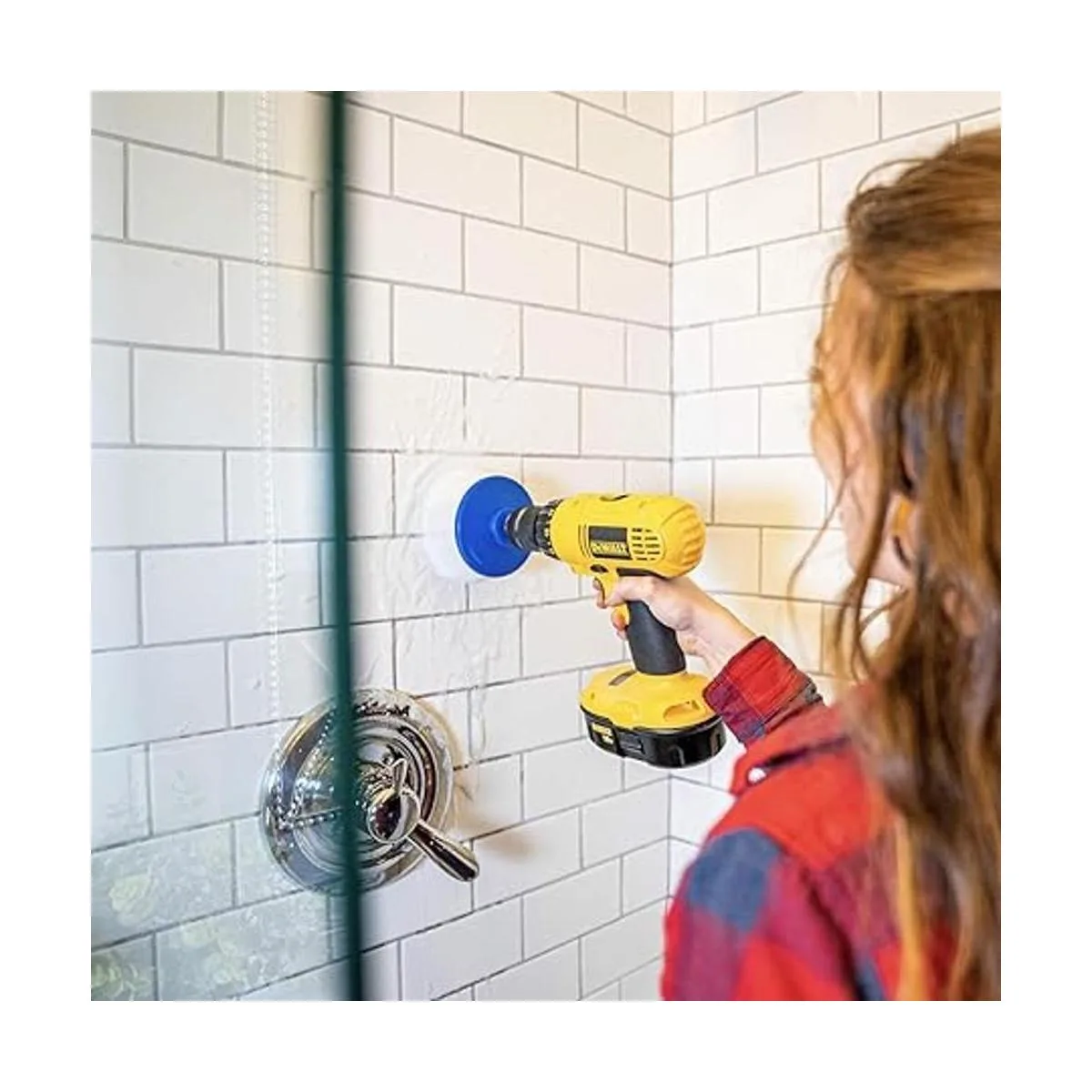 RotoScrub Almohadillas de limpieza de baño cepillo de_6