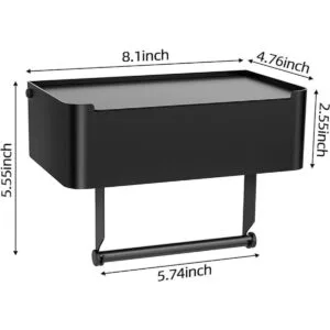 JUYSON Soporte de papel higiénico con estante dispensador_4