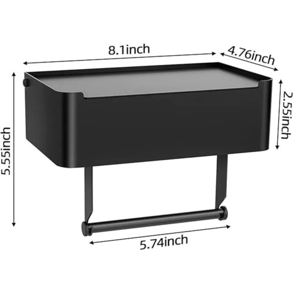JUYSON Soporte de papel higiénico con estante dispensador_4