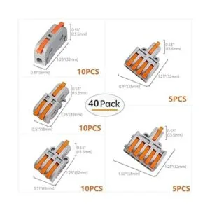 UOHGDPY 40 conectores de tuerca de alambre de palanca_2