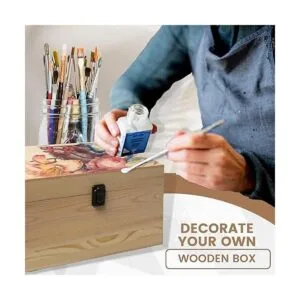 Paquete de 1 caja grande de madera sin terminar de 10.8 x_7