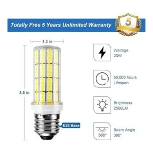 Bombilla LED de maíz equivalente a 200 W 2500 lúmenes_2
