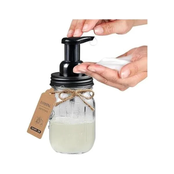 Juego de 4 accesorios de baño Mason Jar Dispensador de_2