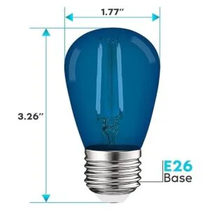 Luxrite S14 Edison Bombilla LED azul 0.5 W bombillas_3