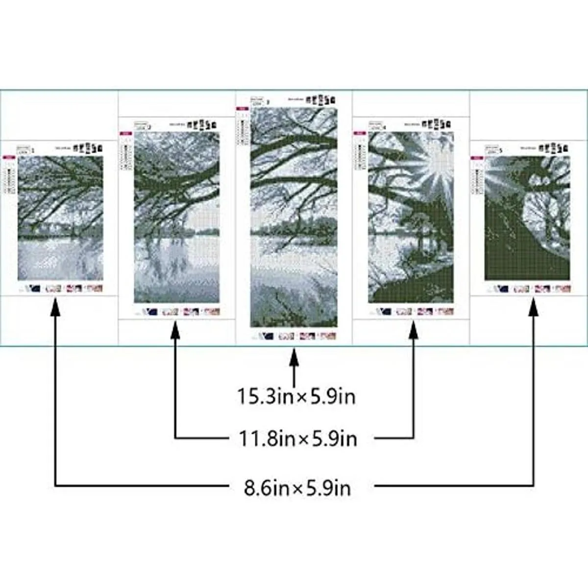 Kit completo de pintura de diamante 5D color blanco y_3