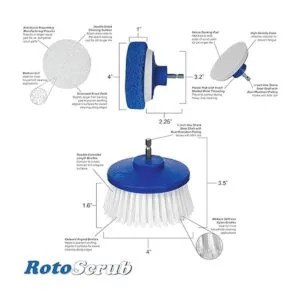 RotoScrub Almohadillas de limpieza de baño cepillo de_2