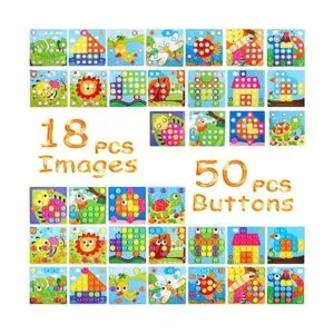 TINOTEEN Juguete de arte con botones para niños pequeños_2