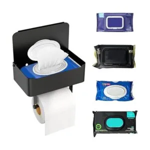 JUYSON Soporte de papel higiénico con estante dispensador_3