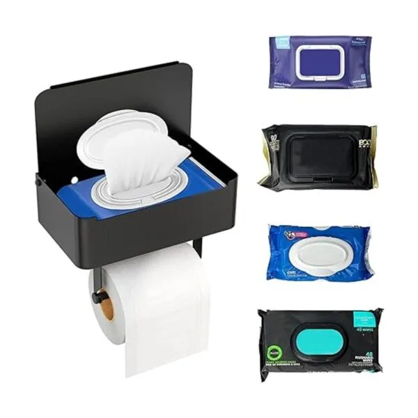 JUYSON Soporte de papel higiénico con estante dispensador_3