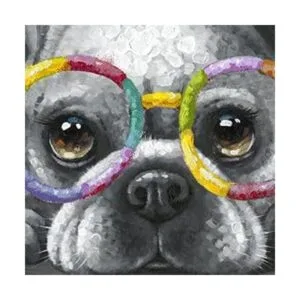 Lindo lienzo para perro arte de pared lienzo divertido_3