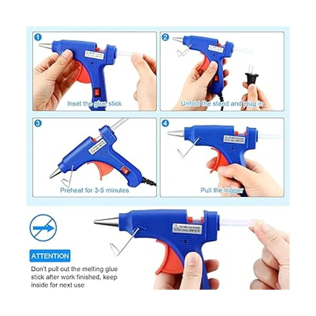 Zhengmy 8 piezas mini de pegamento caliente con 40_4
