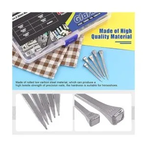 Glarks Juego de 130 Uñas de herradura E2 E3 E4 E5 E6_4