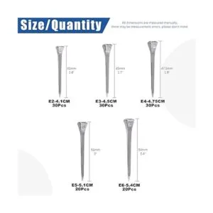 Glarks Juego de 130 Uñas de herradura E2 E3 E4 E5 E6_2