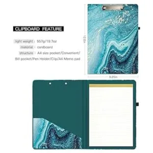 Hongri Portapapeles con bloc de notas forrado recargable y_3