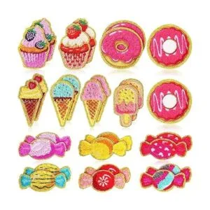 28 parches autoadhesivos de chenilla para cupcakes_1